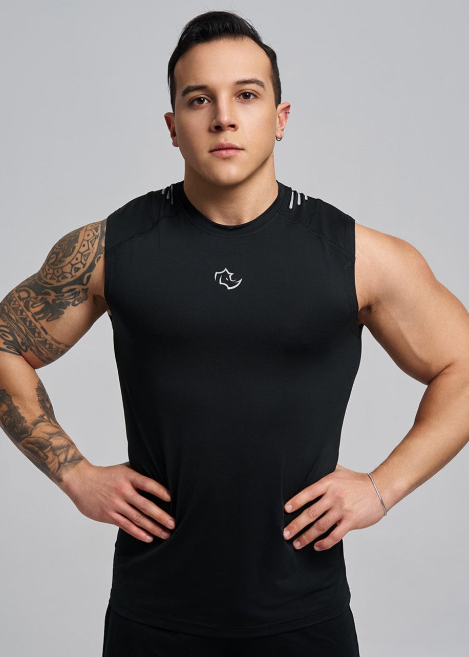 COMPRESSION FIT Tank CORE TANK - MIDNIGHT BLACK