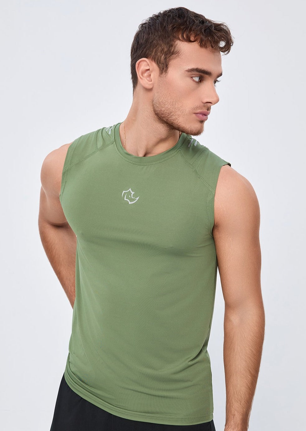 COMPRESSION FIT Tank CORE TANK - SAGE GREEN