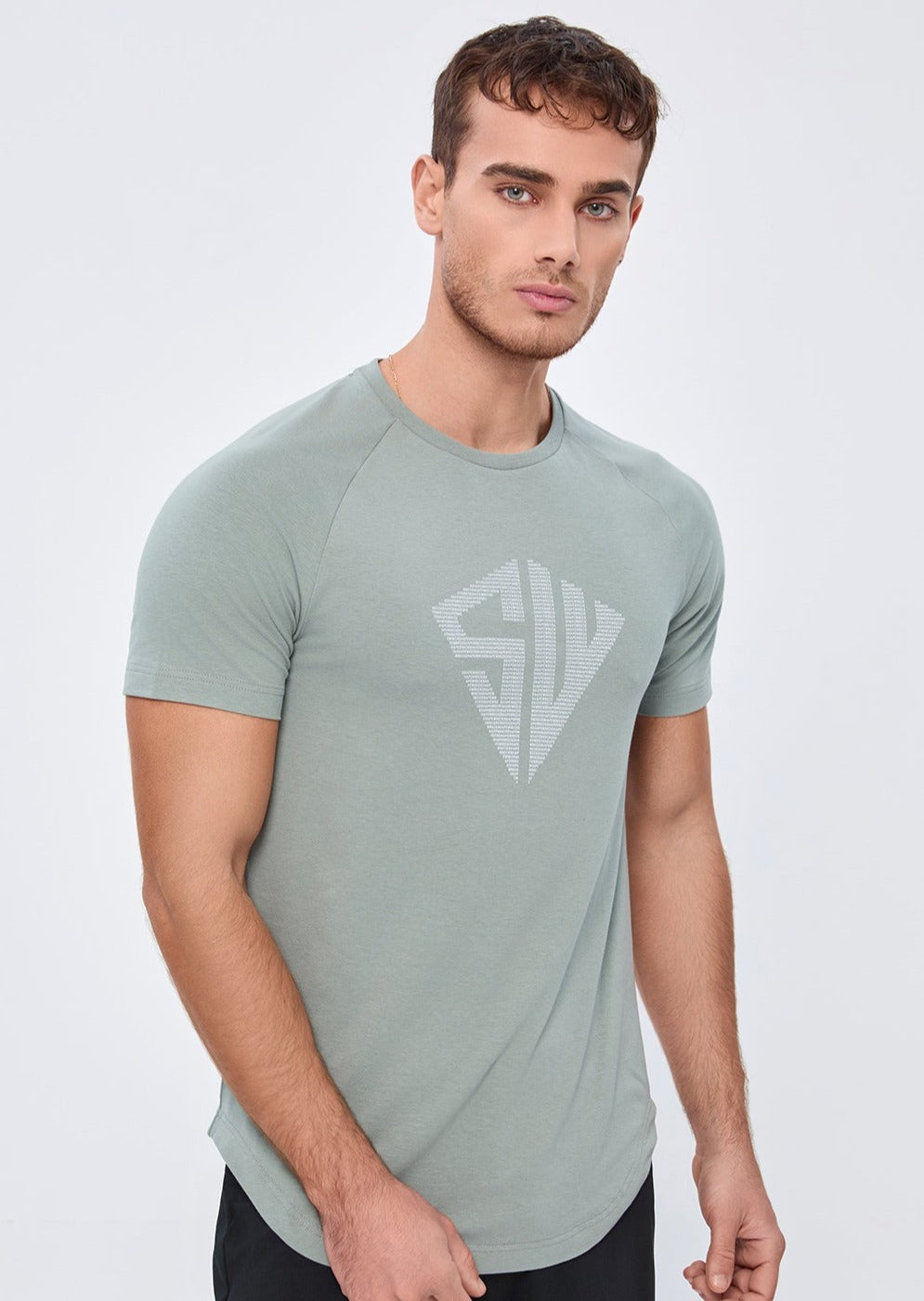 SLIM FIT Tshirts SW TEE - MOON GREY
