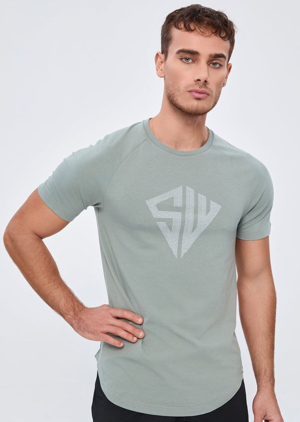 SLIM FIT Tshirts SW TEE - MOON GREY