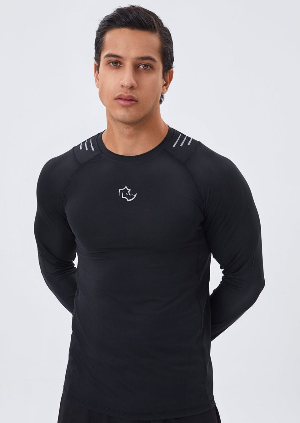 COMPRESSION FIT Long Sleeve CORE LONG SLEEVE - MIDNIGHT BLACK