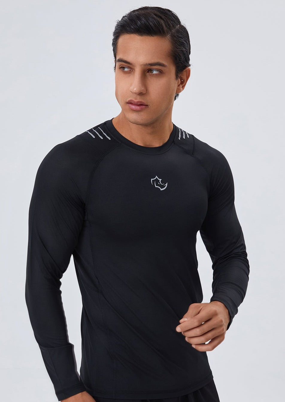 COMPRESSION FIT Long Sleeve CORE LONG SLEEVE - MIDNIGHT BLACK