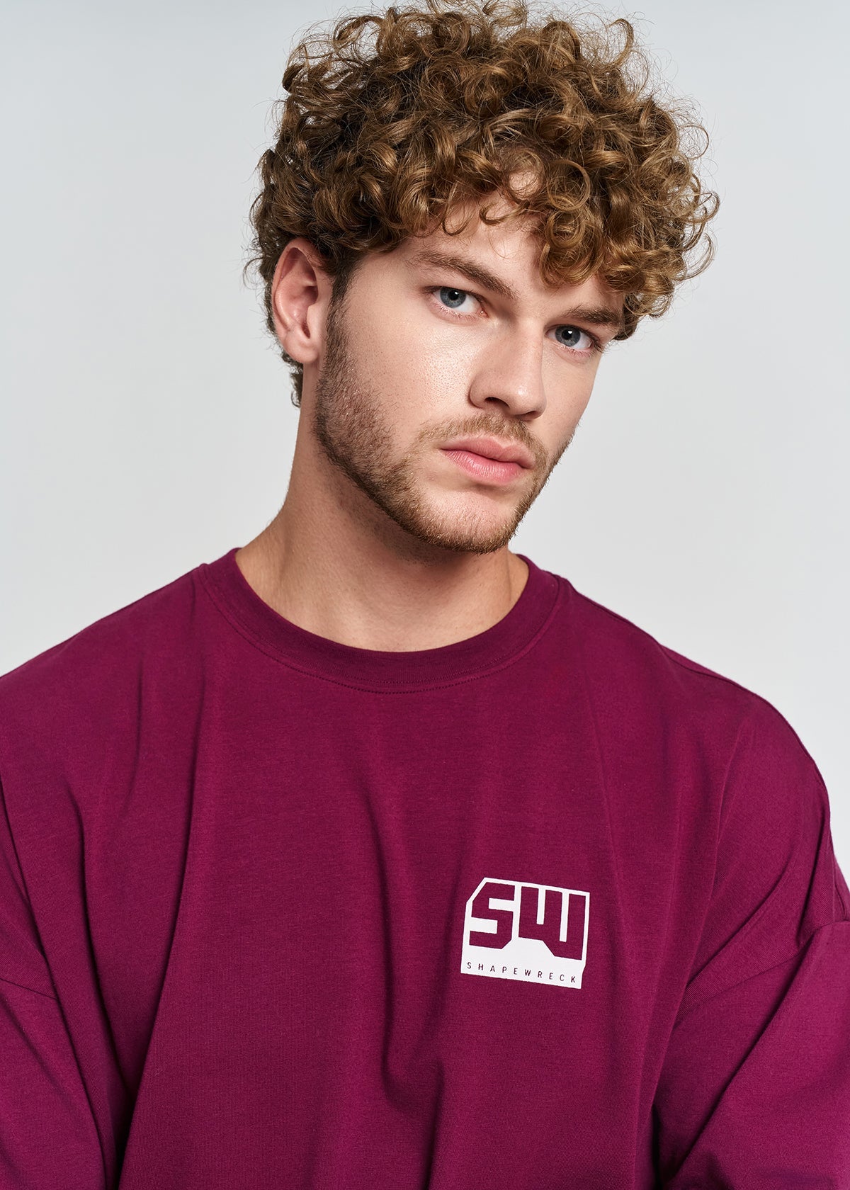 CRUSHED PLUM Tshirt WRECK THE WORLD OVERSIZED TEE