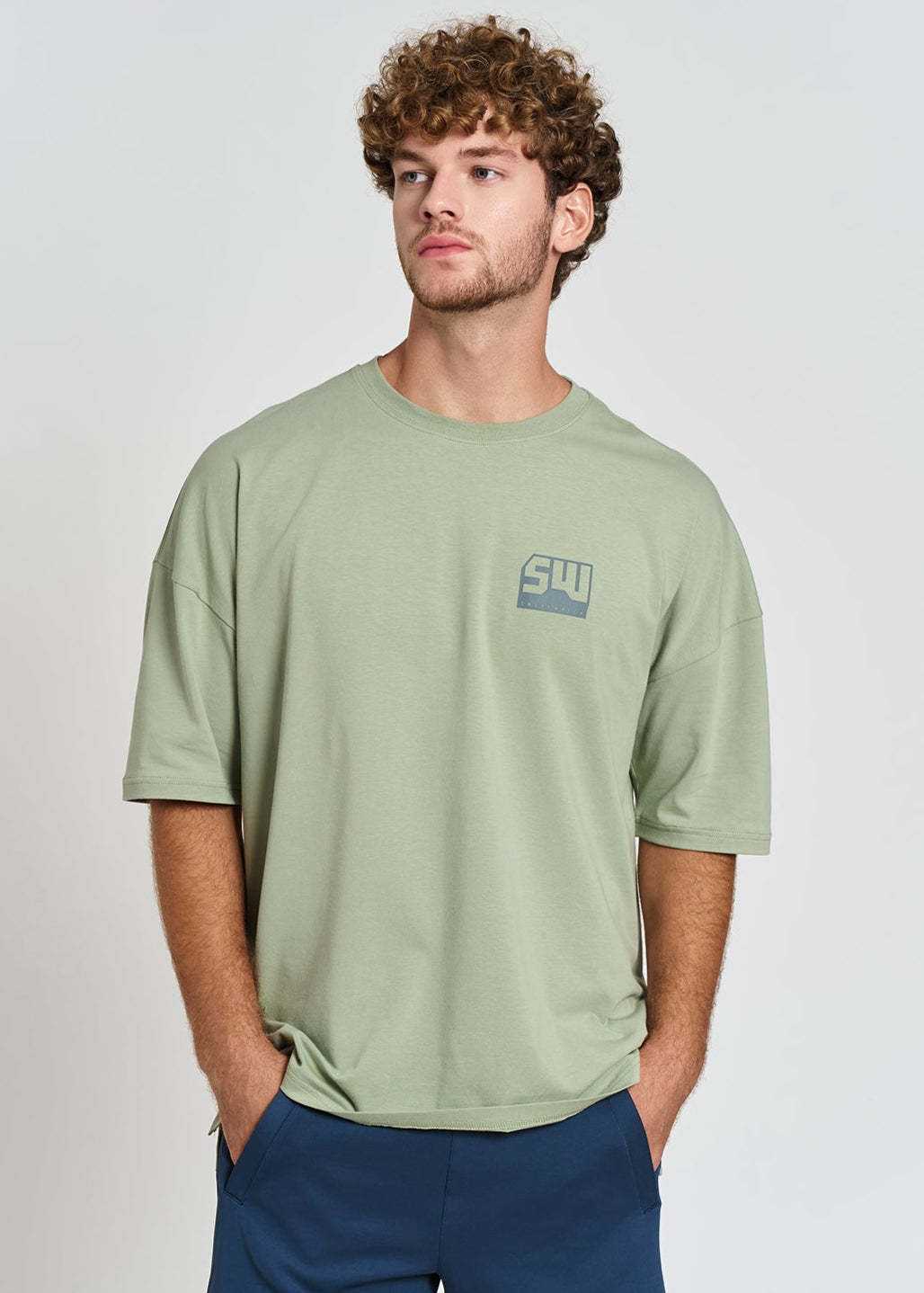 DUSTY SAGE Tshirt WRECK THE WORLD OVERSIZED TEE