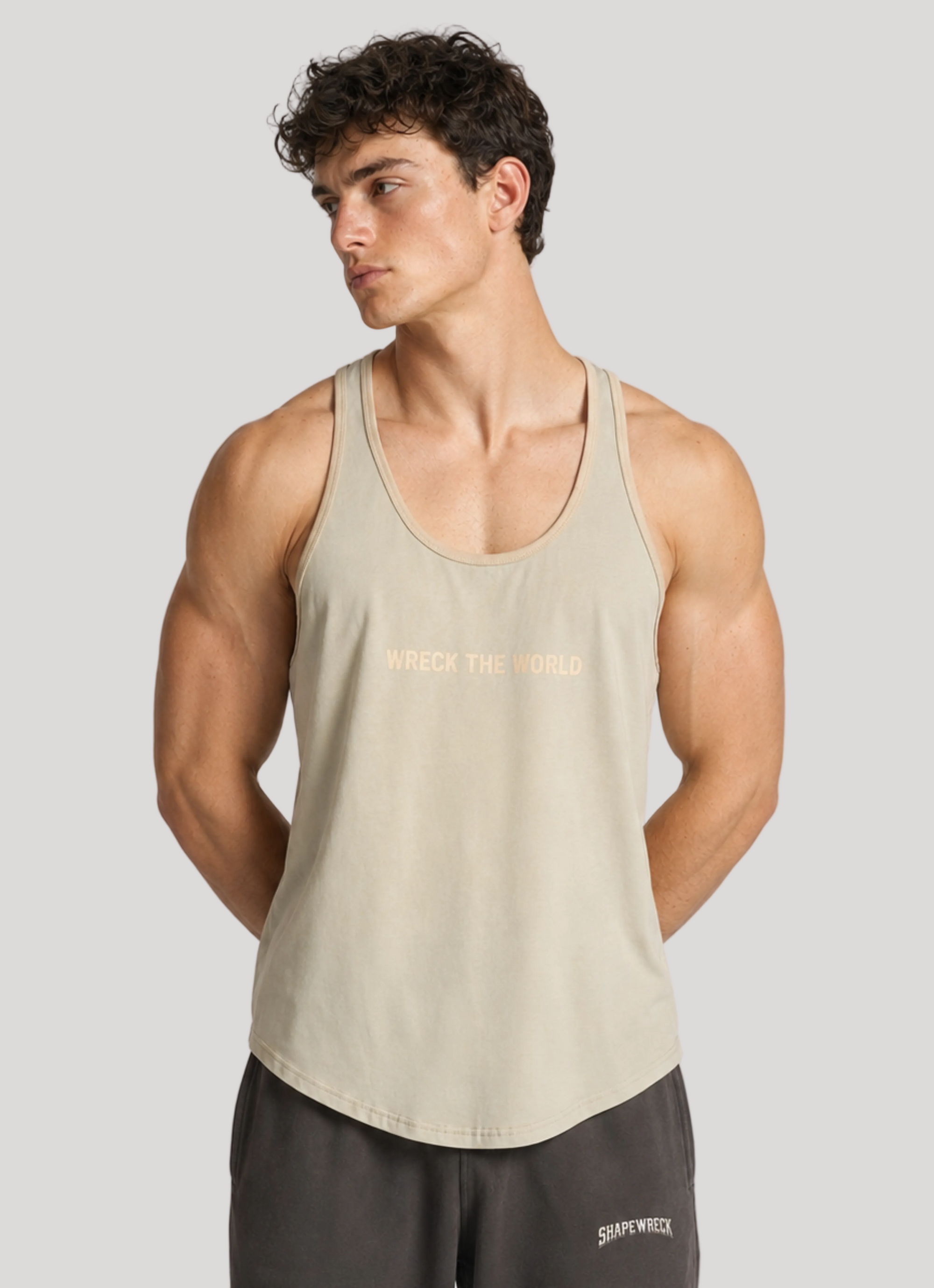 FADED GREEN Tank WRECK THE WORLD STRINGER