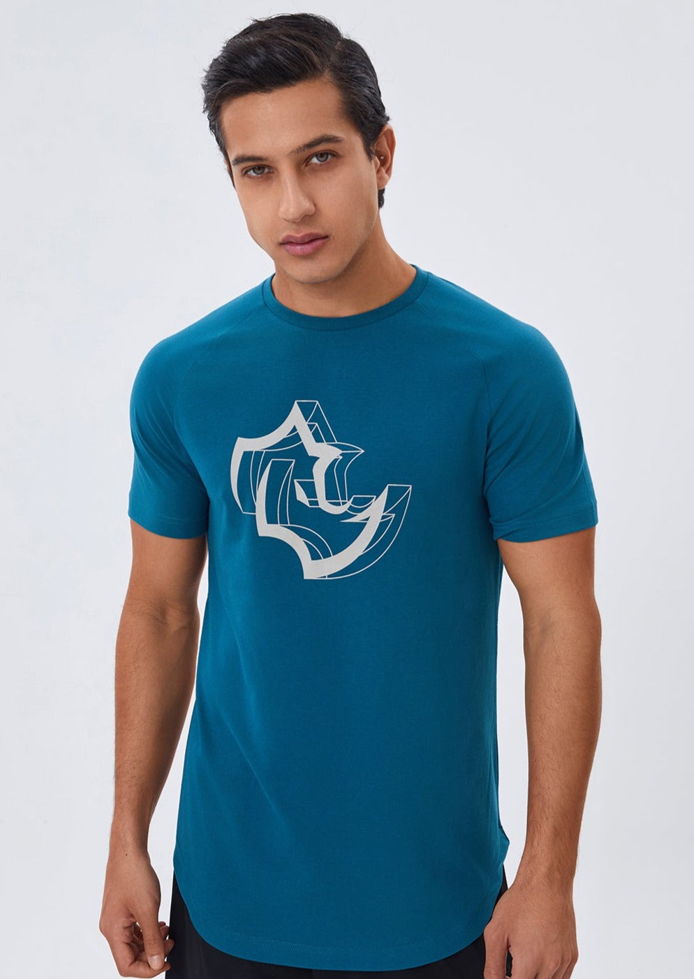 LOOSE FIT Tshirts 3D RHINO TEE - MOROCAN BLUE