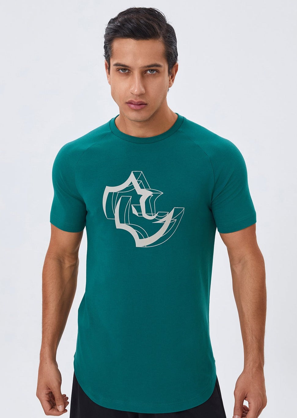 LOOSE FIT Tshirts 3D RHINO TEE - STORMY GREEN