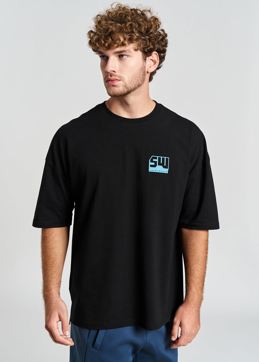 MIDNIGHT BLACK Tshirt WRECK THE WORLD OVERSIZED TEE