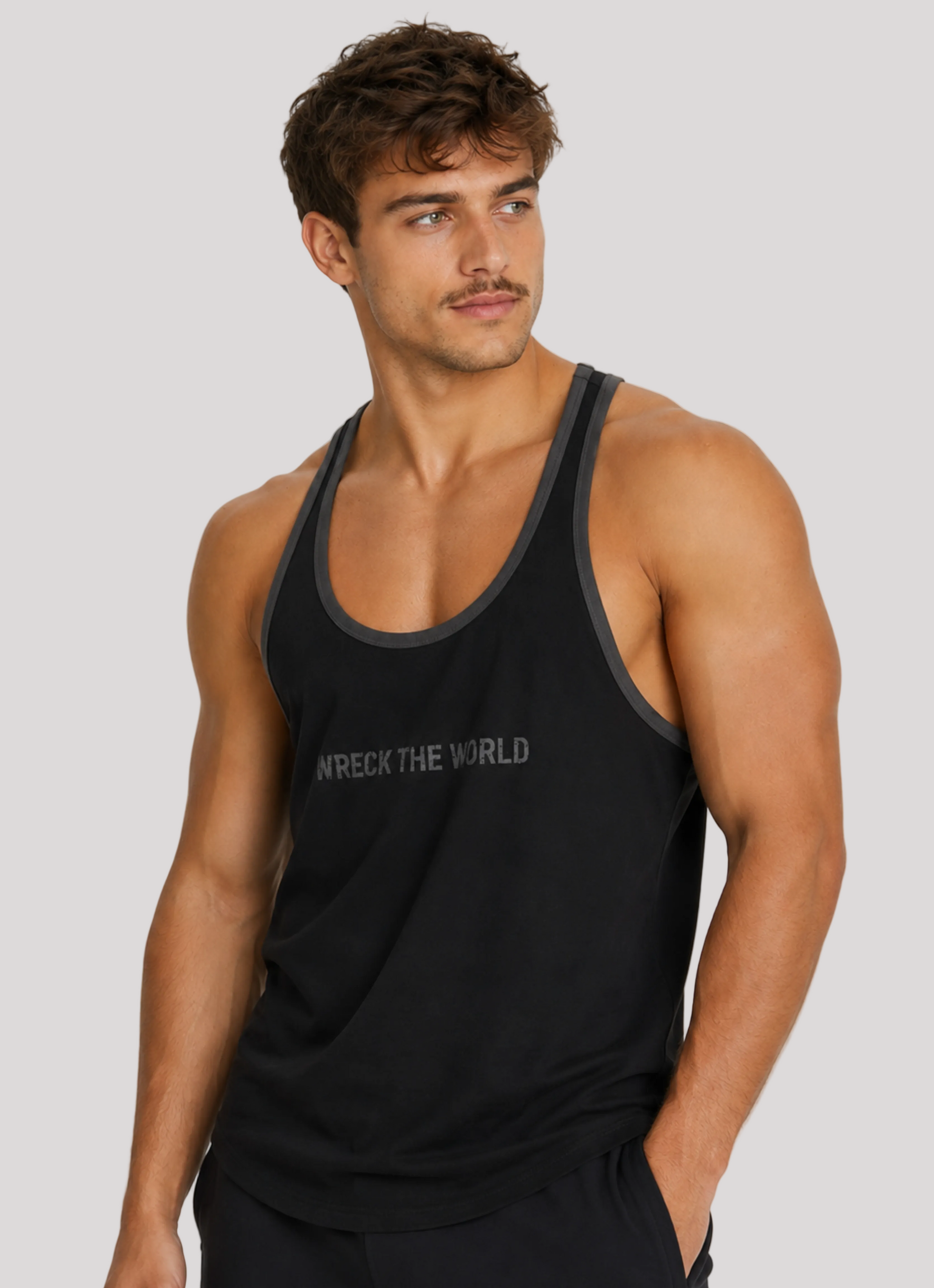 NIGHT SHADE Tank WRECK THE WORLD STRINGER