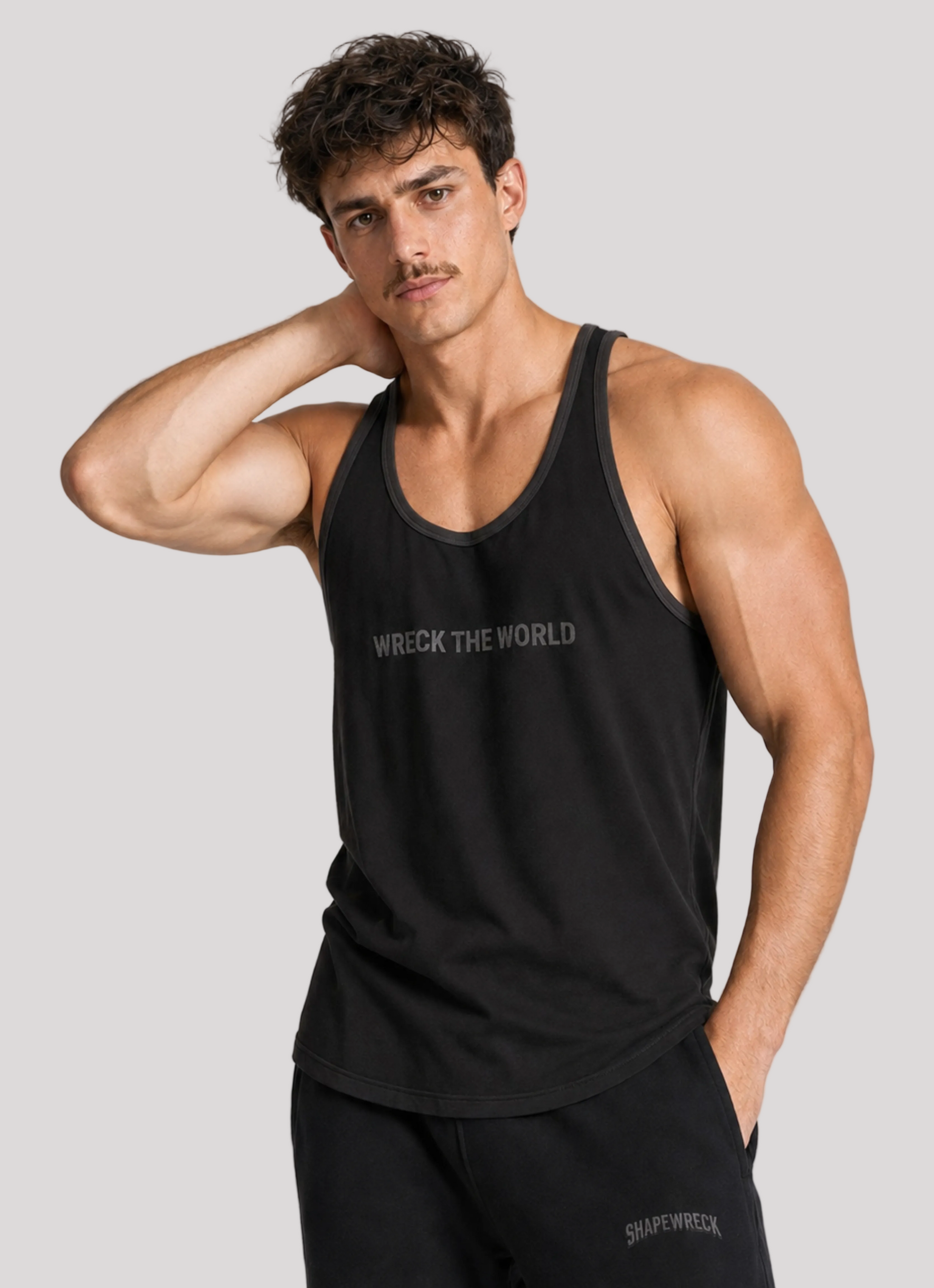 NIGHT SHADE Tank WRECK THE WORLD STRINGER