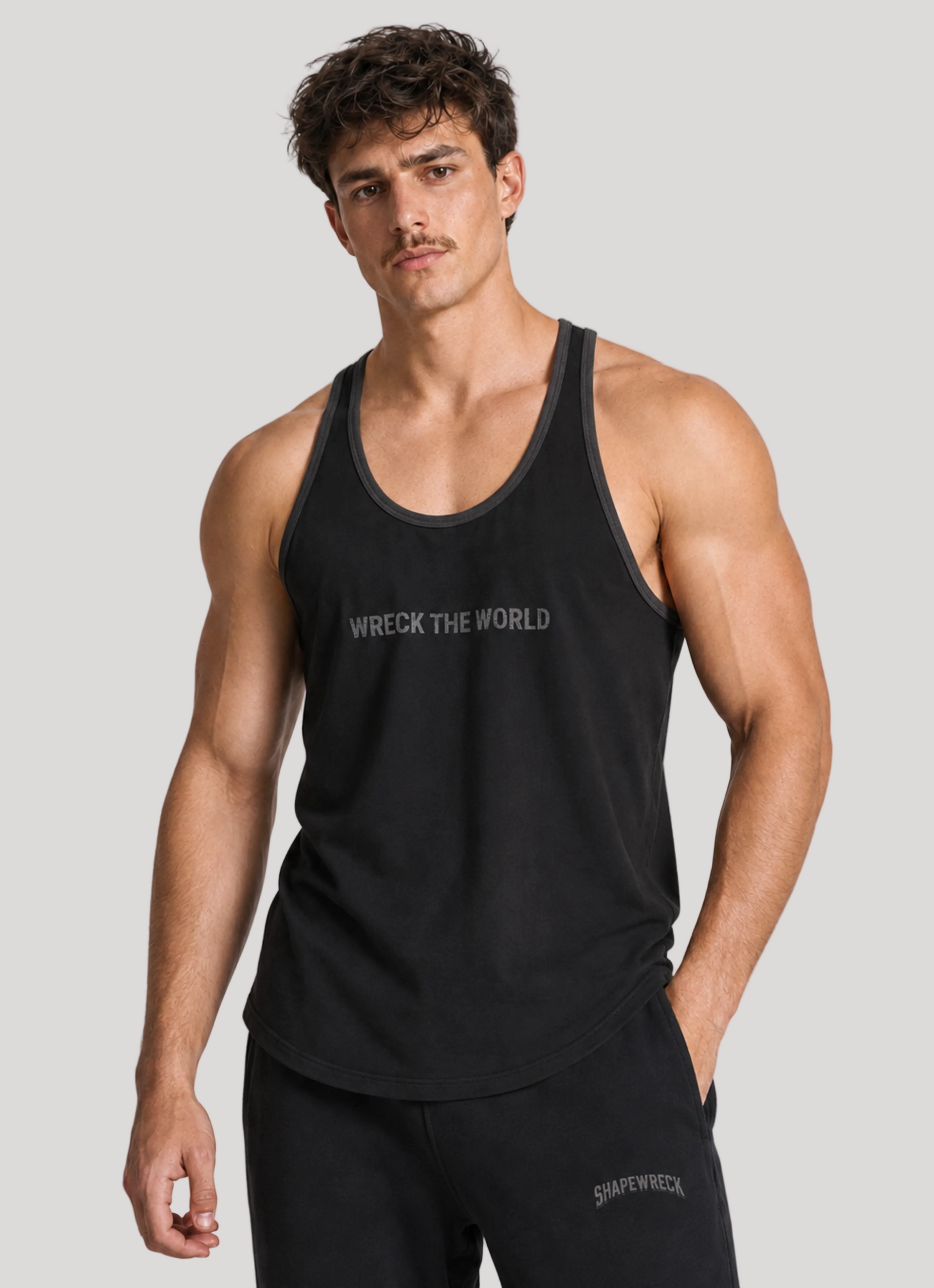 NIGHT SHADE Tank WRECK THE WORLD STRINGER