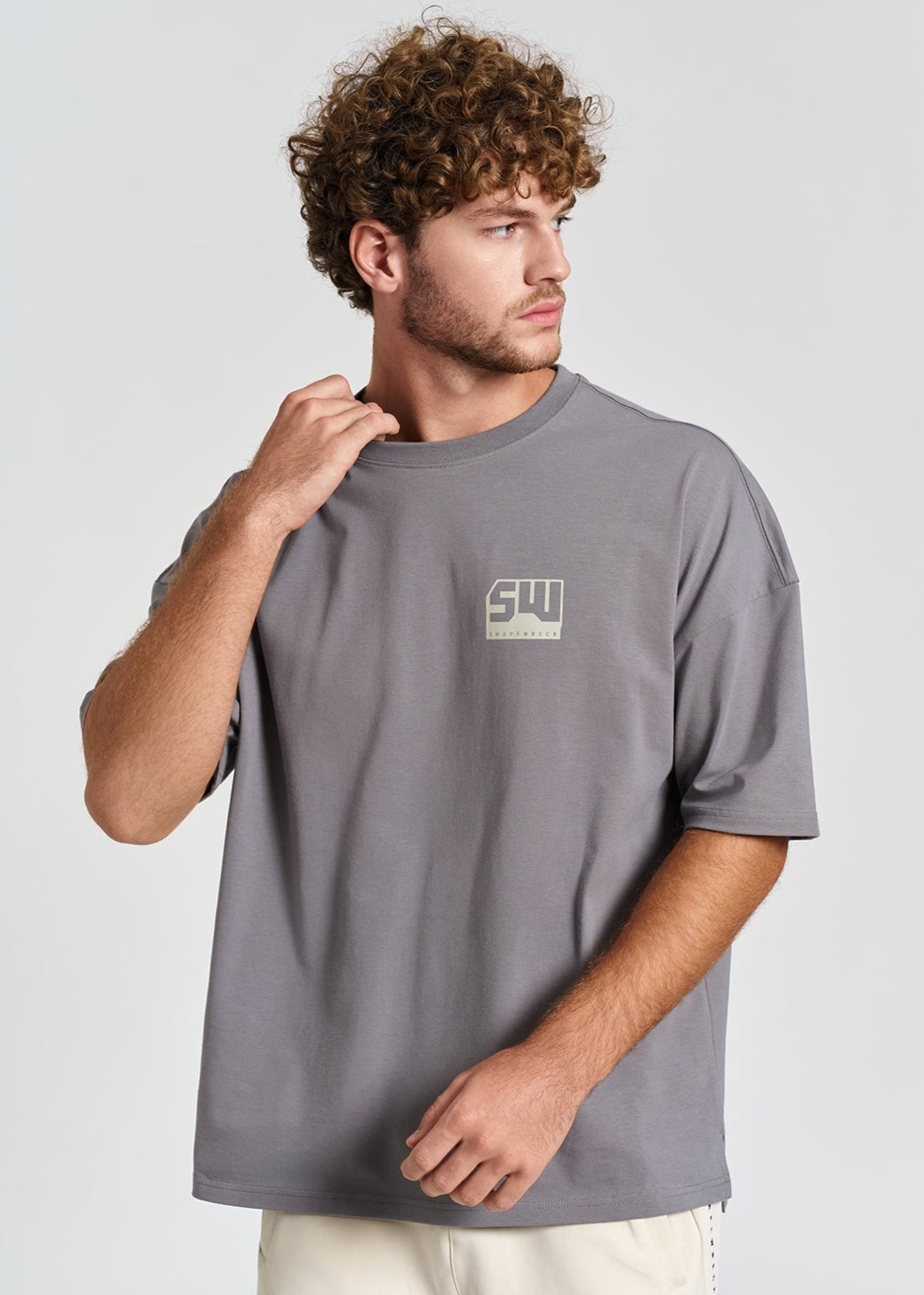 RHINO GREY Tshirt WRECK THE WORLD OVERSIZED TEE