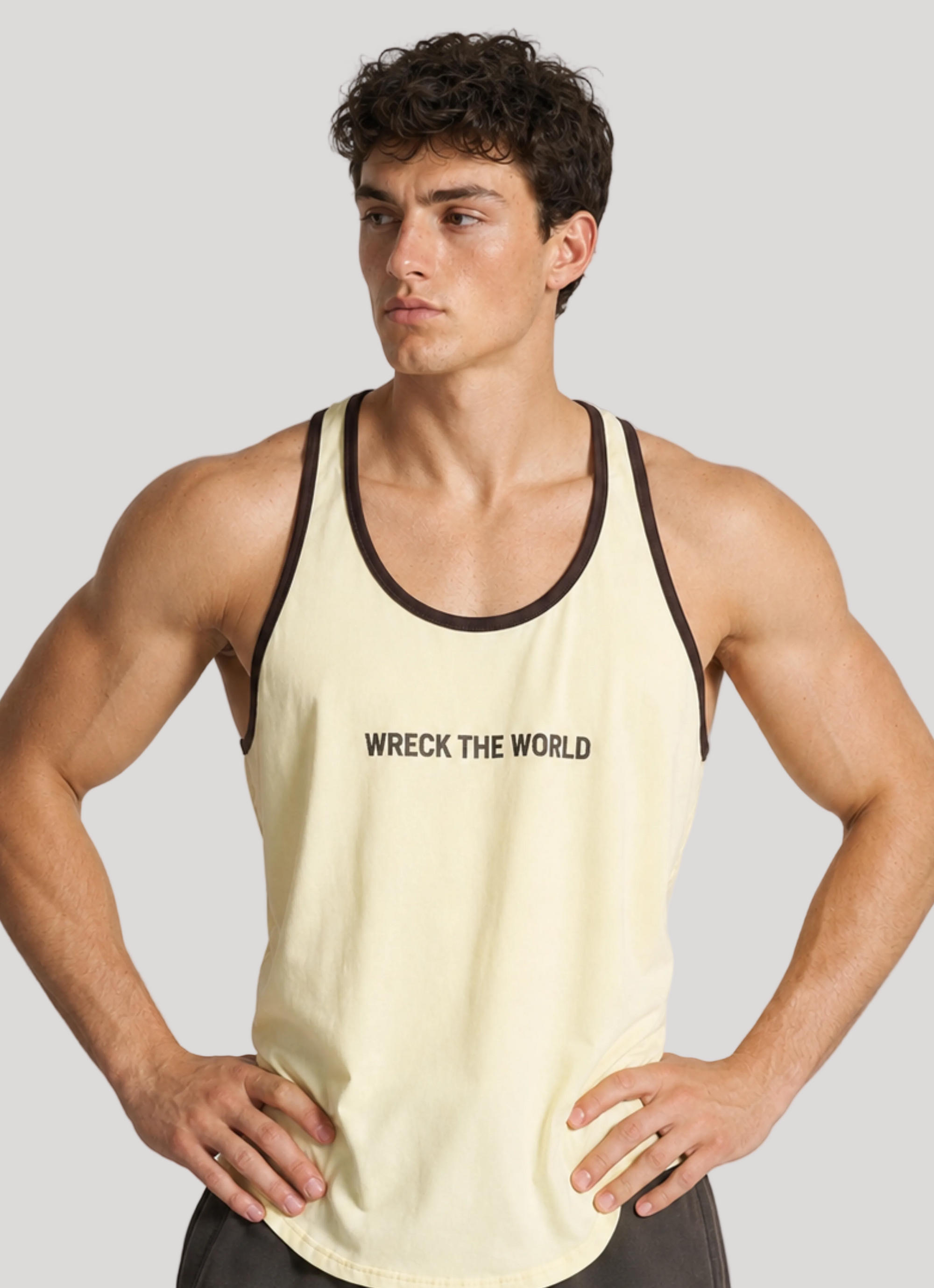 YELLOW Tank WRECK THE WORLD STRINGER