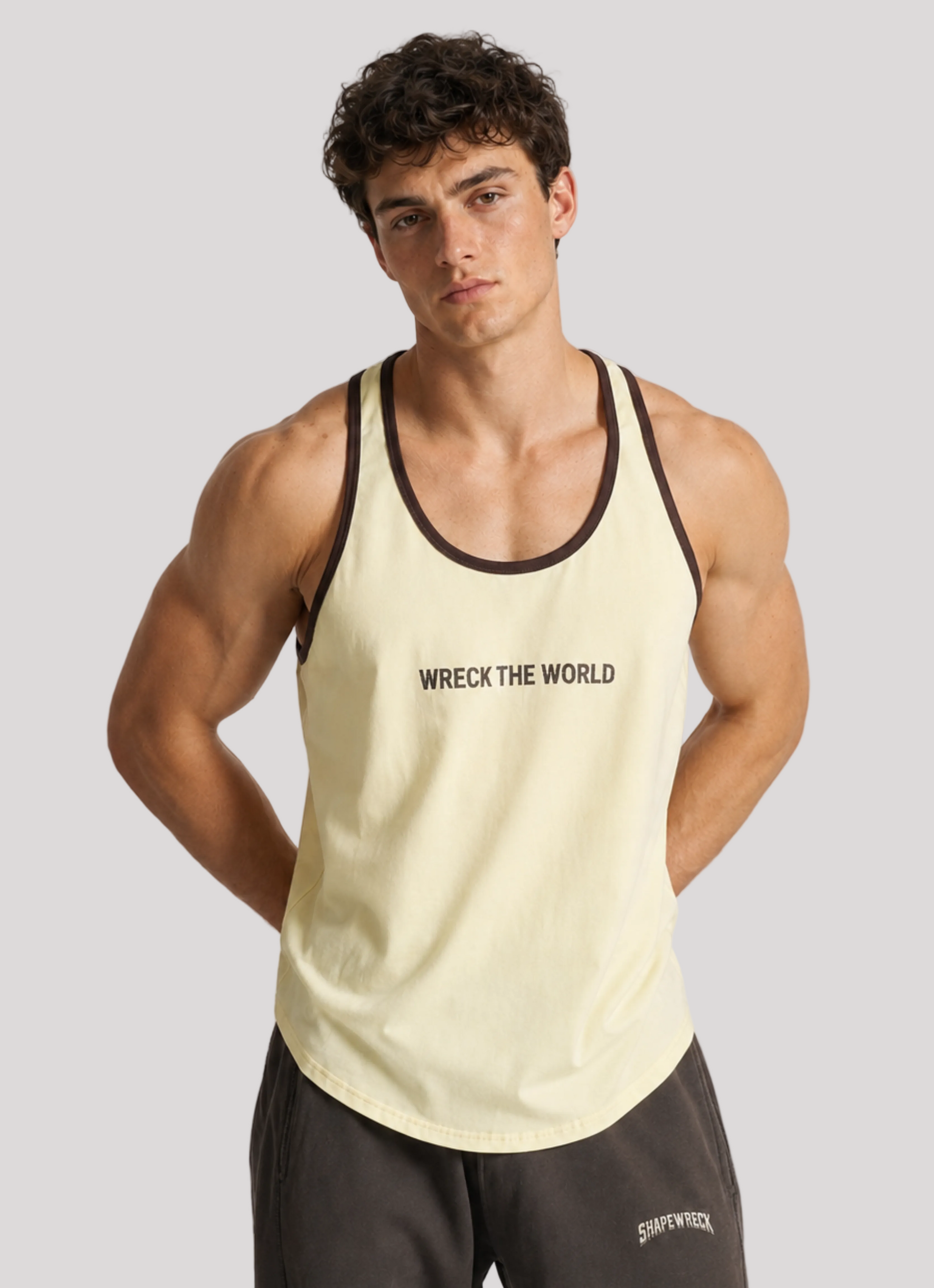 YELLOW Tank WRECK THE WORLD STRINGER
