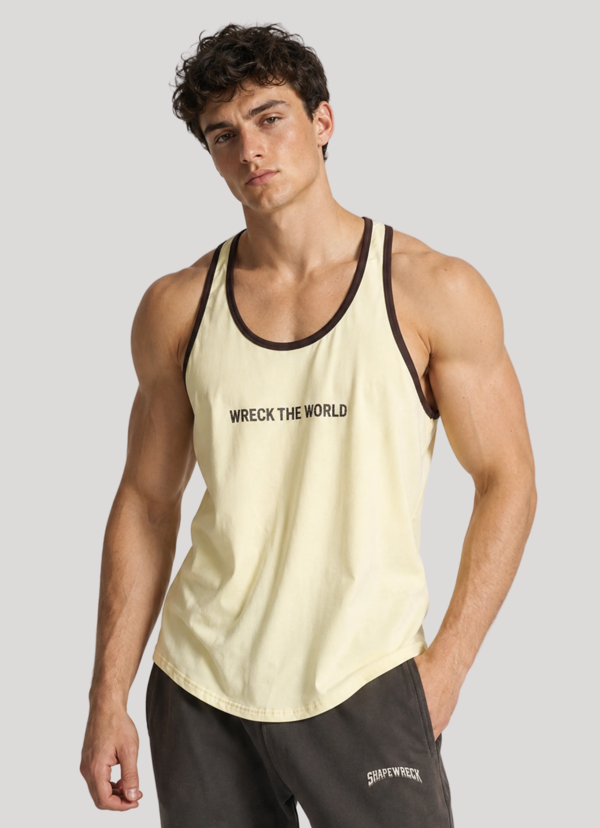 YELLOW Tank WRECK THE WORLD STRINGER
